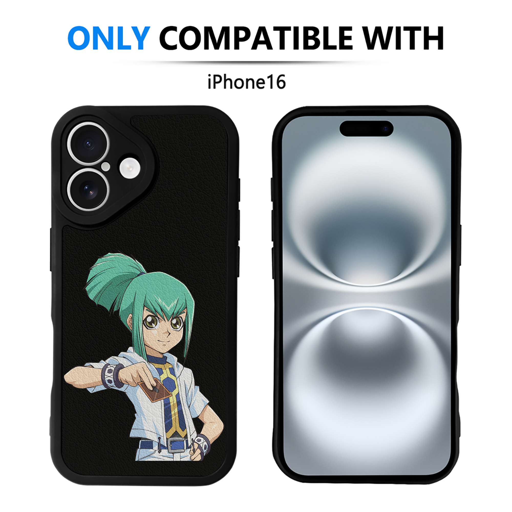 遊☆戯☆王 Yu-Gi-Oh! 【iPhone 16シリーズ対応】シリコンスマホケース（レザー調） 材質：シリコン